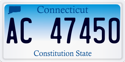 CT license plate AC47450