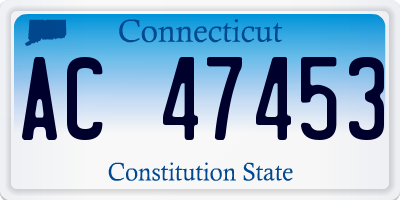 CT license plate AC47453
