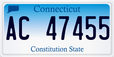 CT license plate AC47455