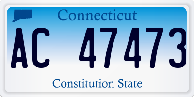 CT license plate AC47473