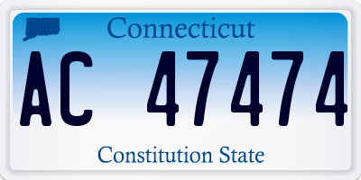 CT license plate AC47474