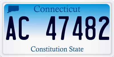 CT license plate AC47482