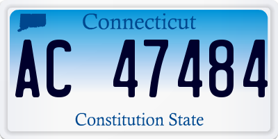 CT license plate AC47484