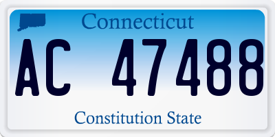 CT license plate AC47488