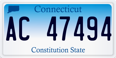 CT license plate AC47494
