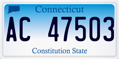 CT license plate AC47503