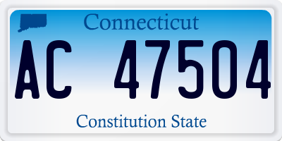 CT license plate AC47504