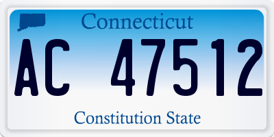 CT license plate AC47512