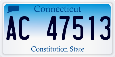 CT license plate AC47513