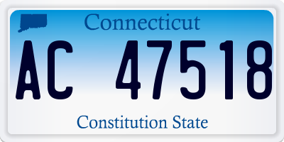 CT license plate AC47518