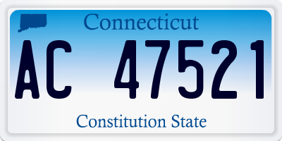 CT license plate AC47521