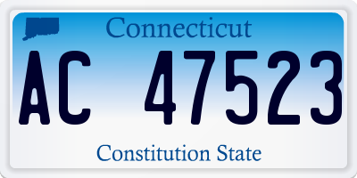 CT license plate AC47523
