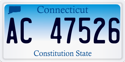 CT license plate AC47526