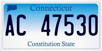 CT license plate AC47530