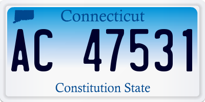 CT license plate AC47531