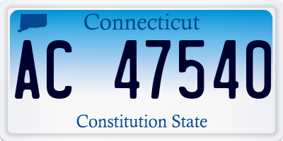 CT license plate AC47540