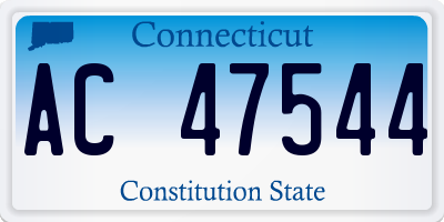 CT license plate AC47544