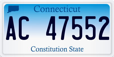 CT license plate AC47552