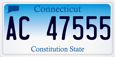 CT license plate AC47555