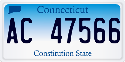 CT license plate AC47566