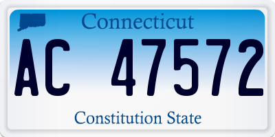 CT license plate AC47572
