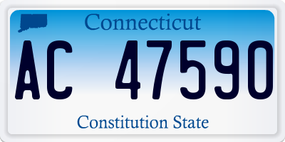 CT license plate AC47590