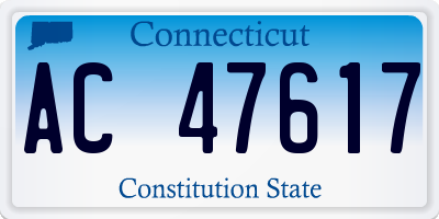 CT license plate AC47617
