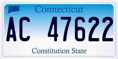 CT license plate AC47622