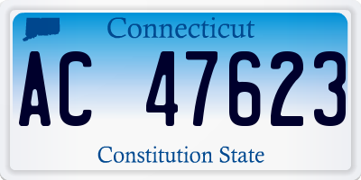 CT license plate AC47623
