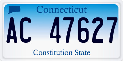CT license plate AC47627