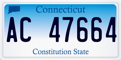 CT license plate AC47664