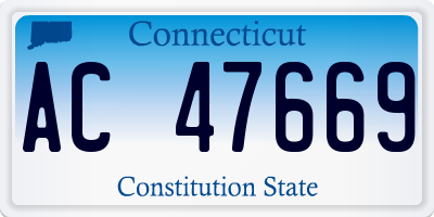 CT license plate AC47669