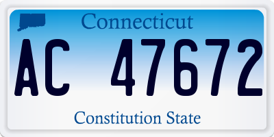 CT license plate AC47672
