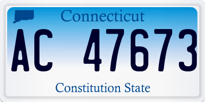 CT license plate AC47673