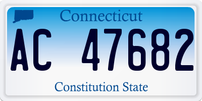 CT license plate AC47682