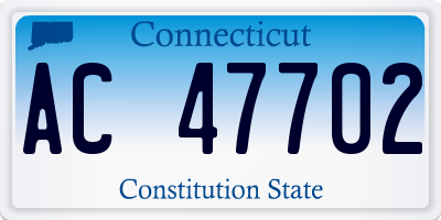 CT license plate AC47702