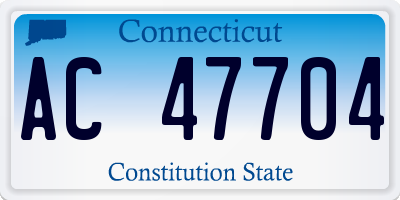 CT license plate AC47704