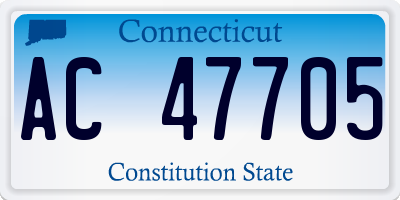 CT license plate AC47705