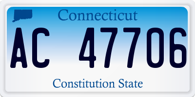 CT license plate AC47706