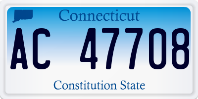 CT license plate AC47708