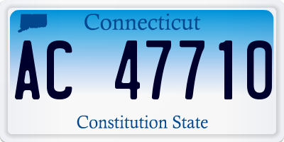 CT license plate AC47710