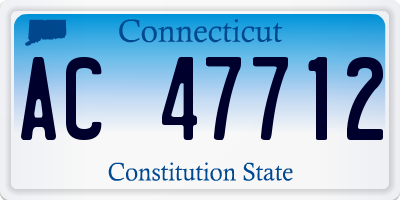 CT license plate AC47712