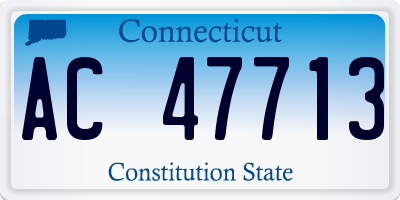 CT license plate AC47713