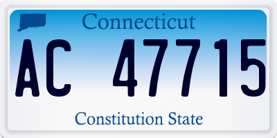 CT license plate AC47715