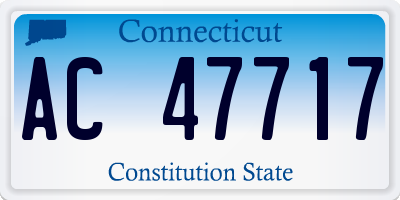 CT license plate AC47717