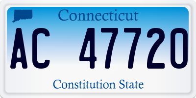 CT license plate AC47720