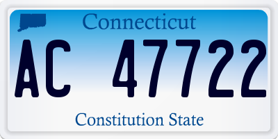 CT license plate AC47722