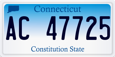 CT license plate AC47725