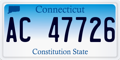 CT license plate AC47726
