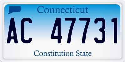 CT license plate AC47731